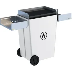 Linea VZ Party weiss - Pelletgrill mit Pyrolyse-Technologie auf Rädern