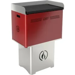 Linea VZ QBY - Tragbarer Pelletgrill mit Pyrolyse-Technologie - rot