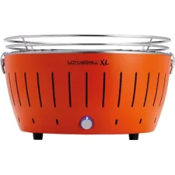 LotusGrill LG G435 U OR - Tragbarer XL-Grill für den Außenbereich - Orangefarbene Außenhülle