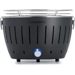 LotusGrill LG G28 U  Tragbarer Mini-Holzkohlegrill für den Außenbereich  Anthrazitfarbenes Außengehäuse