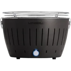 LotusGrill LG G34 U  Tragbarer Holzkohlegrill für den Außenbereich  Anthrazitfarbenes Außengehäuse