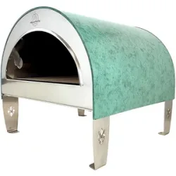 Pizza Party Ardore Acquamarina  Gas-Pizzaofen für den Außenbereich  Garraum 40 x 40 cm  Biscotto-Pizzastein