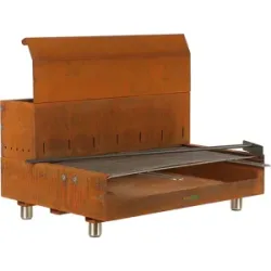 AgriEuro TOP-LINE Folpo  Holz- und Holzkohlegrill aus Cortenstahl