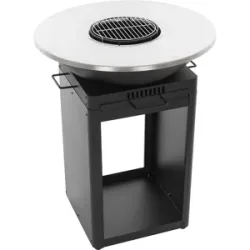 Royal Food, Royal Food FOL-4100 - Holz- und Holzkohlegrill  Grillrost und Grillplatte aus Edelstahl