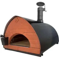 Pizza Party Passione  2-in-1 Hybrid-Pizzaofen Gas/Holz  80x60 cm Garraum  Backfläche aus Schamottsteinen