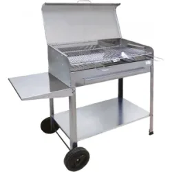 Mille Achille Large - Handgefertigter Holzkohlegrill aus Edelstahl - 67,5x37cm