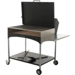 Famur BK 10 Elite - Holzkohle- und Holzkohlebrikett- Grill 2 in 1 - Gitter mit 8 mm-Drehgrillstäben