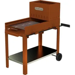 AgriEuro TOP-LINE BBQ-Grill FLIPPER für Holz und Holzkohle - 45x50 cm Grillrost - vollständig aus Cortenstahl