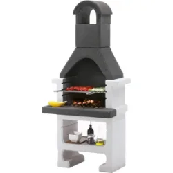 Palazzetti Aral GR - Holzkohle-Grillkamin aus Beton - Grillfläche 53x40 cm