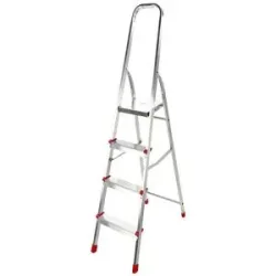AgriEuro Premium Aluminium-Trittleiter mit Ständer Alice 4, 4 Stufen, 1,49 m