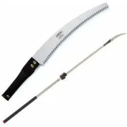 Gebogene Handsäge 330 mm auf ovalem Teleskopschaft aus Aluminium 2 m Archman Art. 25+69