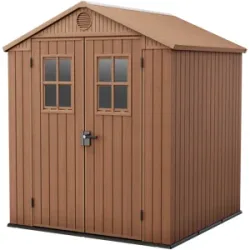 Keter Darwin braun - Gartenhaus - mit Frontfenstern - 190x183x221 cm