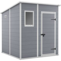 Keter Manor Pent grigio - Gartenhaus - Mit Frontfenster - 183.5x185x200 cm