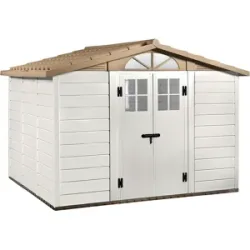 Garofalo Tuscany Evo 280 - Gartenhaus - Mit Fenstern und Doppelflügeltür - 282.5x242.5x225 cm
