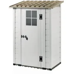 Garofalo Tuscany Evo 100 - Gerätehaus - Mit Fenster und einflügeliger Tür - 122.5x82.5x201 cm