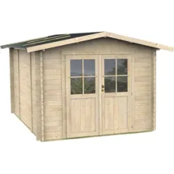 Alce Opera 250x250  Gerätehaus aus Holz  Mit Fenstern und Doppelflügeltür  250x250x207 cm