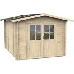Alce Opera 215x250  Gerätehaus aus Holz  Mit Fenstern und Doppelflügeltür  215x250x207 cm