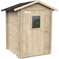 Alce Hobby 146x146  Gerätehaus aus Holz  Mit Frontfenster  146x146x204 cm
