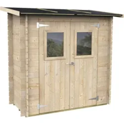 Alce Hobby 198x98  Gerätehaus aus Holz  Mit Frontfenstern  198x98x197 cm