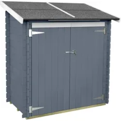 Alce Ambrogio 155x85 Grau  Gerätehaus  aus Holz  Pultdach  155×85×165 cm