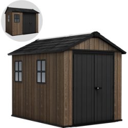 Keter Signature Walnut 759/975 - Gerätehaus - Mit Fenstern - 230 x 287 x 246 cm