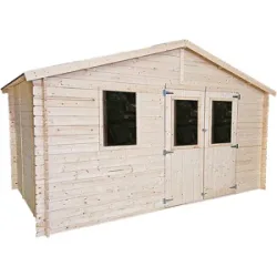 Alce Sara 396x396  Gartenhaus aus Holz  Mit Fenstern  396x396x236