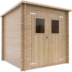 Alce Vibo 198x198 - Gerätehaus aus Holz - Mit Frontfenstern -198x198x195 cm