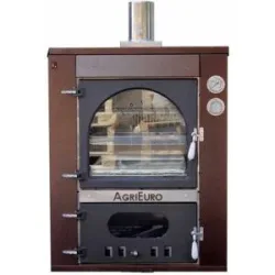 AgriEuro TOP-LINE AgriEuro Magnus 80 Deluxe INC - Einbau-Holzbackofen aus Edelstahl - kupferfarben