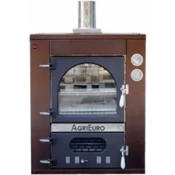 AgriEuro TOP-LINE AgriEuro Medius 60 Deluxe INC - Einbau-Holzbackofen aus Edelstahl - kupferfarben