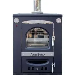 AgriEuro Premium AgriEuro Medius 80 Inc - Einbau-Holzbackofen aus Stahl - Umluftbackofen