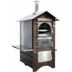 AgriEuro TOP-LINE AgriEuro Magnus 80 Deluxe EXT - Holzbackofen - aus Edelstahl - kupferfarben