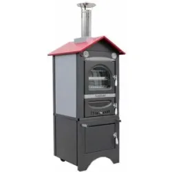 AgriEuro Premium Agrieuro Minimus 50 EXT - Holzbackofen für draußen aus Edelstahl - Umluftbackofen
