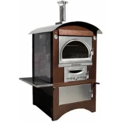 AgriEuro TOP-LINE AgriEuro Maximus 80 Deluxe EXT - Holzbackofen - aus Edelstahl - kupferfarbene Lackierung