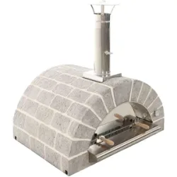 AgriEuro TOP-LINE AgriEuro FAMILY STONE - Holzbackofen für den Außenbereich - grau - 4 Pizzen - 80X60