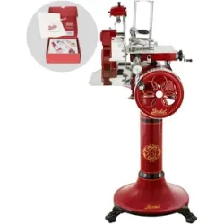 BERKEL TRIBUTE Rot - Schwungrad Aufschnittmaschine mit Sockel mit Messer aus verchromtem Stahl 300 mm