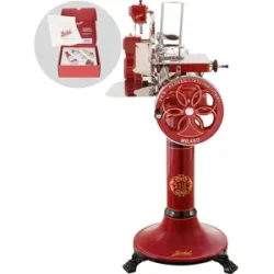 BERKEL B114 - Schwungrad Aufschnittmaschine mit Sockel - Messer aus verchromtem Stahl 320 mm - rot