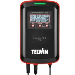 Telwin Doctor Charge 50 - Ladegerät, Erhaltungsladegerät, Elektrospannungsprüfer - Ladespannung 6/12/24V