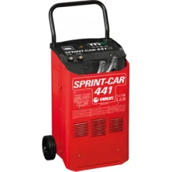 Helvi sprint CAR 441 - Batterieladegerät und Starter auf Rädern - 12/24 V