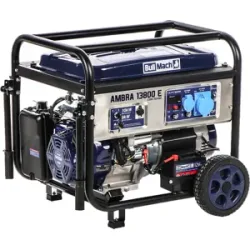BullMach AMBRA 13800 E - Benzin-Stromerzeuger auf Rädern mit AVR Max. Leistung 10 kW - 9 kW bei PRP 230V
