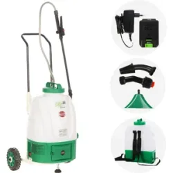 Ribimex Pila 16  Batteriebetriebene Sprühpumpe mit Fahrgestell  16 Liter  20 V  2 Ah