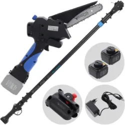 Vesco X150 -  Akku-Handkettensäge + Teleskopschaft 150-230 cm - 2 Akkus 21.6V 2.5Ah