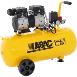ABAC Montecarlo Xt Sil 10 Yellow  Leiser ölfreier Elektro-Luftkompressor 230 V  1 PS Motor  50 Liter