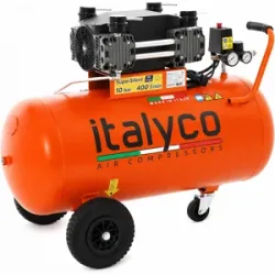 Italyco, Italyco KP 100/3 OL  Leiser einphasiger Elektro-Kompressor   Oil-less  3 PS  100 Liter