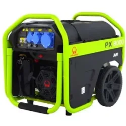 Pramac PX 8000 - Benzin-Stromerzeuger mit Rädern mit AVR-Regelung und Elektrostarter 5.4 kW - Dauerleistung 4.5 kW - 230V