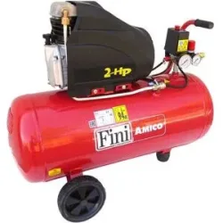 FINI AMICO 50 MK 2400 - Elektrischer tragbarer Kompressor mit Wagen - Motor 2 PS - 50 Lt