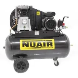 Nuair B3800B/100 CM3  Einphasen-Elektroluftkompressor mit Riemenantrieb  3-PS-Motor  100 Liter