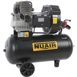 Nuair GVM/50 - Elektrischer Kompressor - mit Wagen V Kopf 3 PS Motor  - 50 Lt