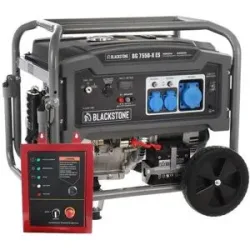 Blackstone BG 7550-X ES - Benzin-Stromerzeuger mit Rädern und AVR-Regelung 5.4 kW - Dauerleistung 5 kW - 230V + ATS