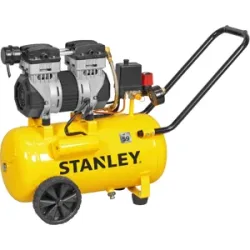 Stanley DST 150/8/24 SXCMS1324H - Elektrischer Kompressor auf Wagen  - 24 lt oilless - leise