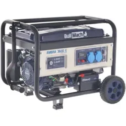 BullMach AMBRA 3600 E - Benzin-Stromerzeuger auf Rädern 3 kW - Dauerleistung 2.8 kW - 230V